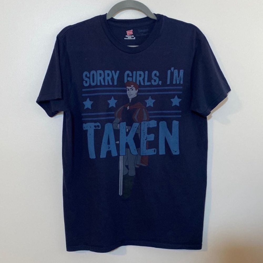 Cute Disneyland  Sleeping Beauty Prince Charming "Sorry Girls I'm Taken T Shirt